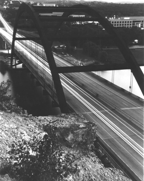 Austin Bridge at Capital of Texas Highway. Done at 8pm. 

PlusX 125 / 30s @ f8