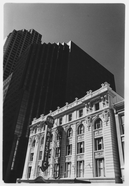 The Majestic Theatre in Downtown Dallas. 
PlusX 125 / f11 / #25 Red Filter 
